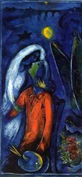  conte - Amoureux près du pont contemporain Marc Chagall